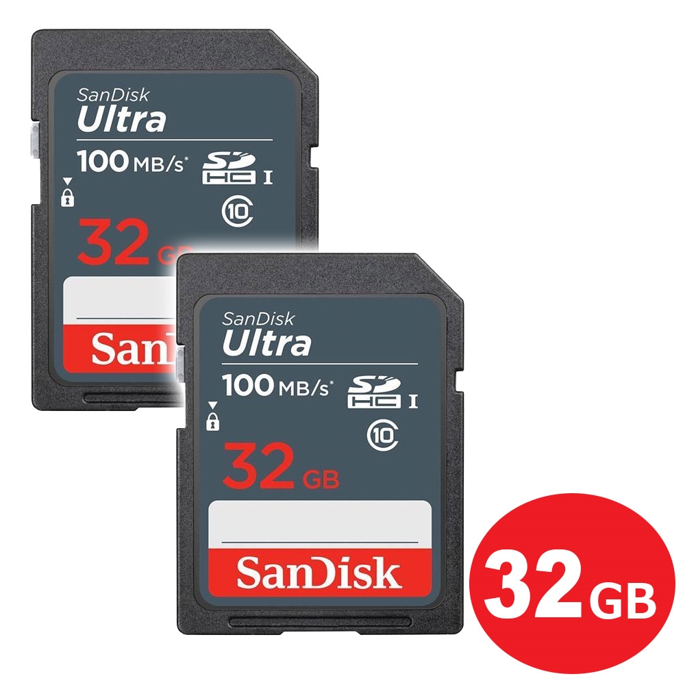 メール便送料無料】サンディスク SDHCカード 32GB 2枚入り ULTRA