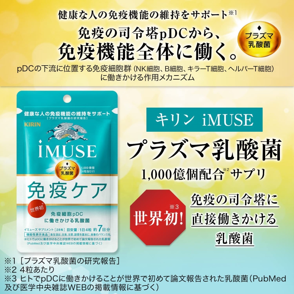 メール便送料無料】キリン iMUSE イミューズ 28日分（28粒×4袋