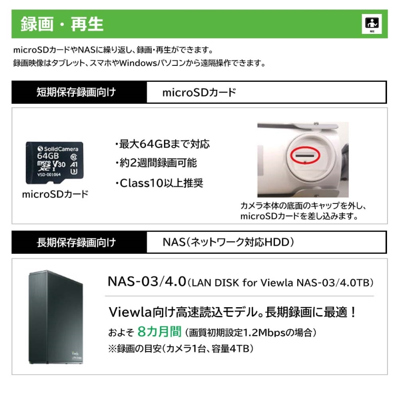 訳あり品送料無料 ソリッドカメラ Viewla専用 ネットワーク対応HDD NAS-03 4.0 NAS-0340